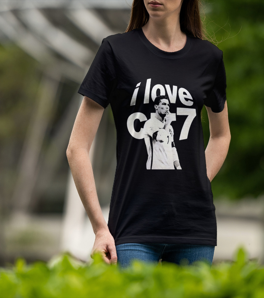 Cristiano Ronaldo I Love CR7 Image Al Nassr GOAT T-Shirt