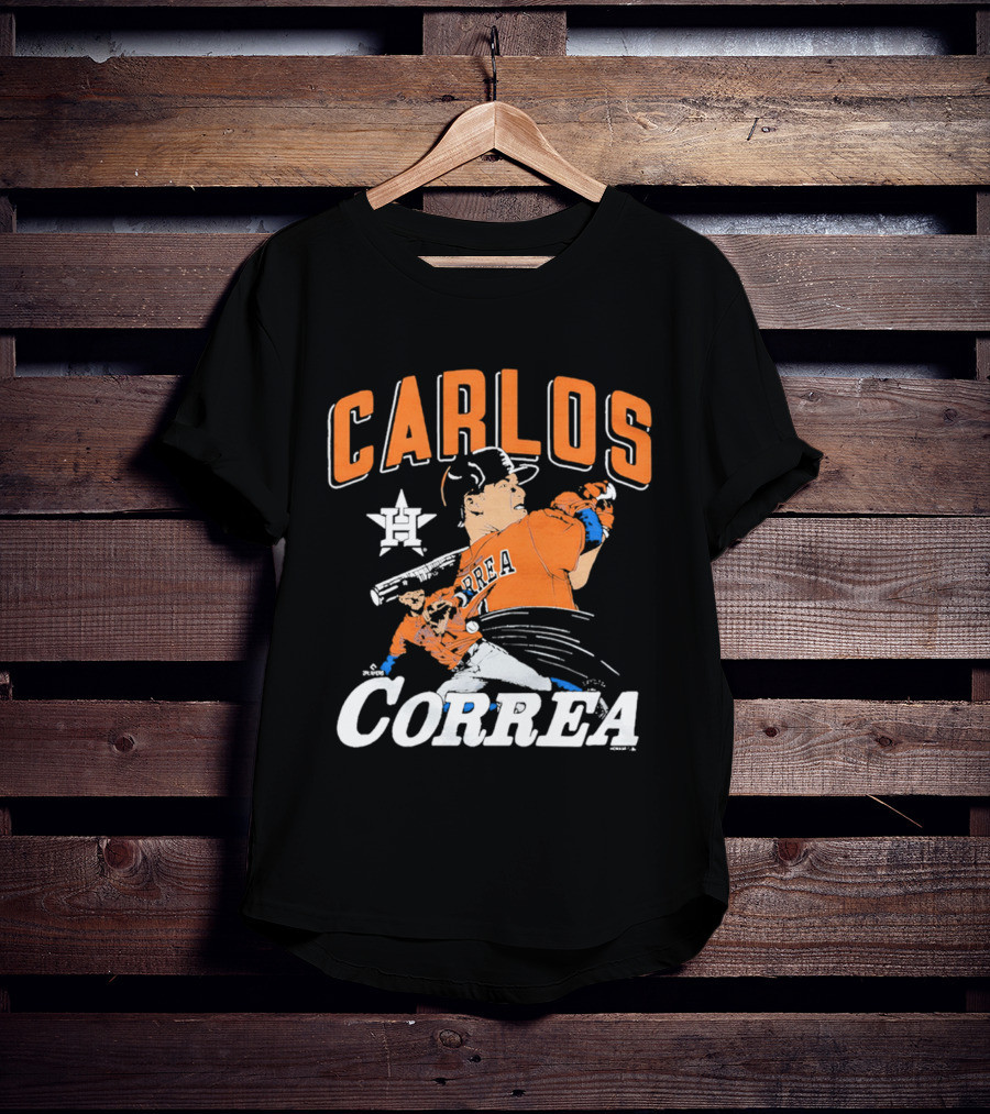 Carlos Correa Astros Caricature Tri Blend T-Shirt