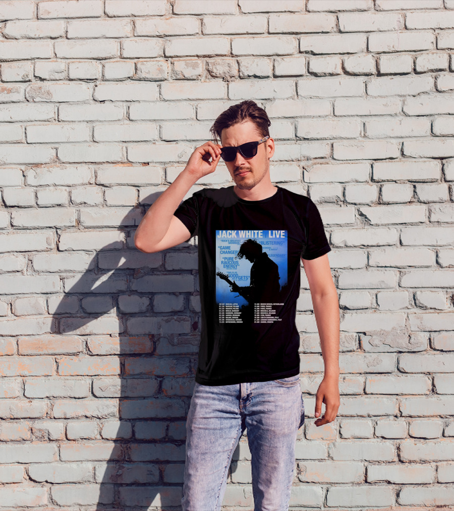Jack White Live Europe 2026 Tour Dates Schedule Legendary Rock Concert Experience T-Shirt