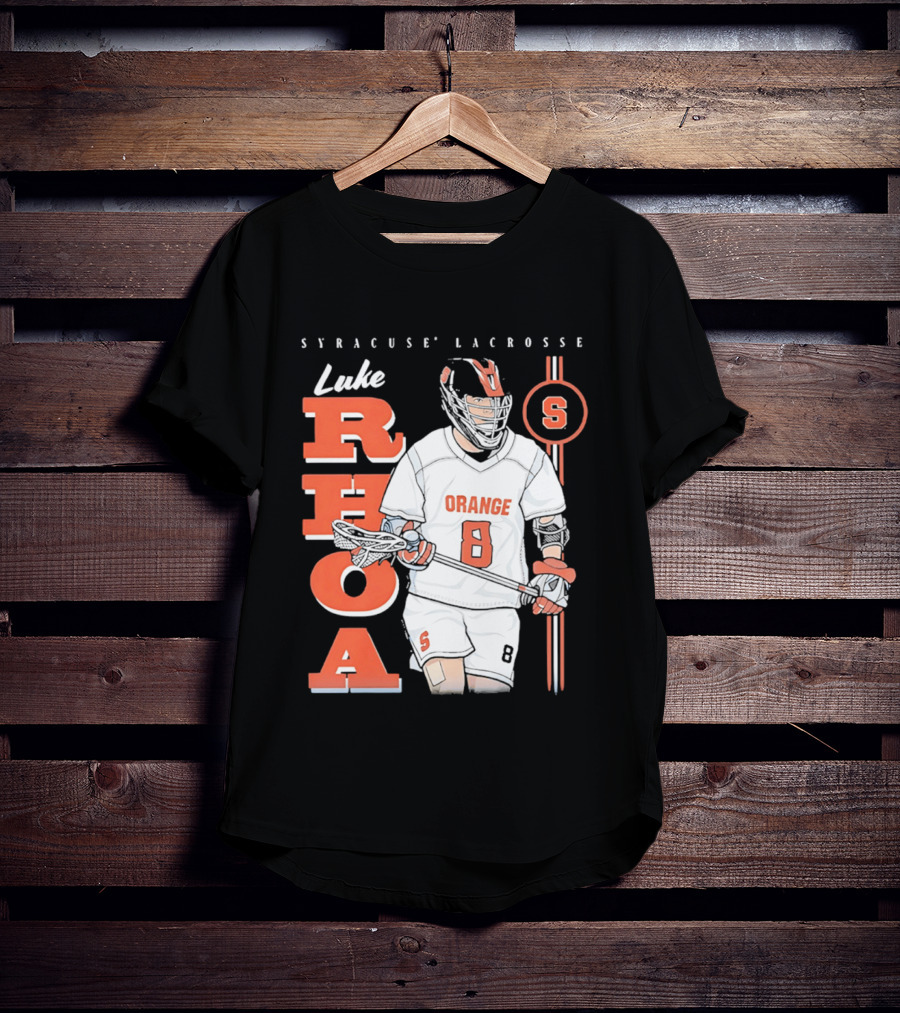 Luke Rhoa Syracuse Lacrosse Orange NCAA 8 T-Shirt