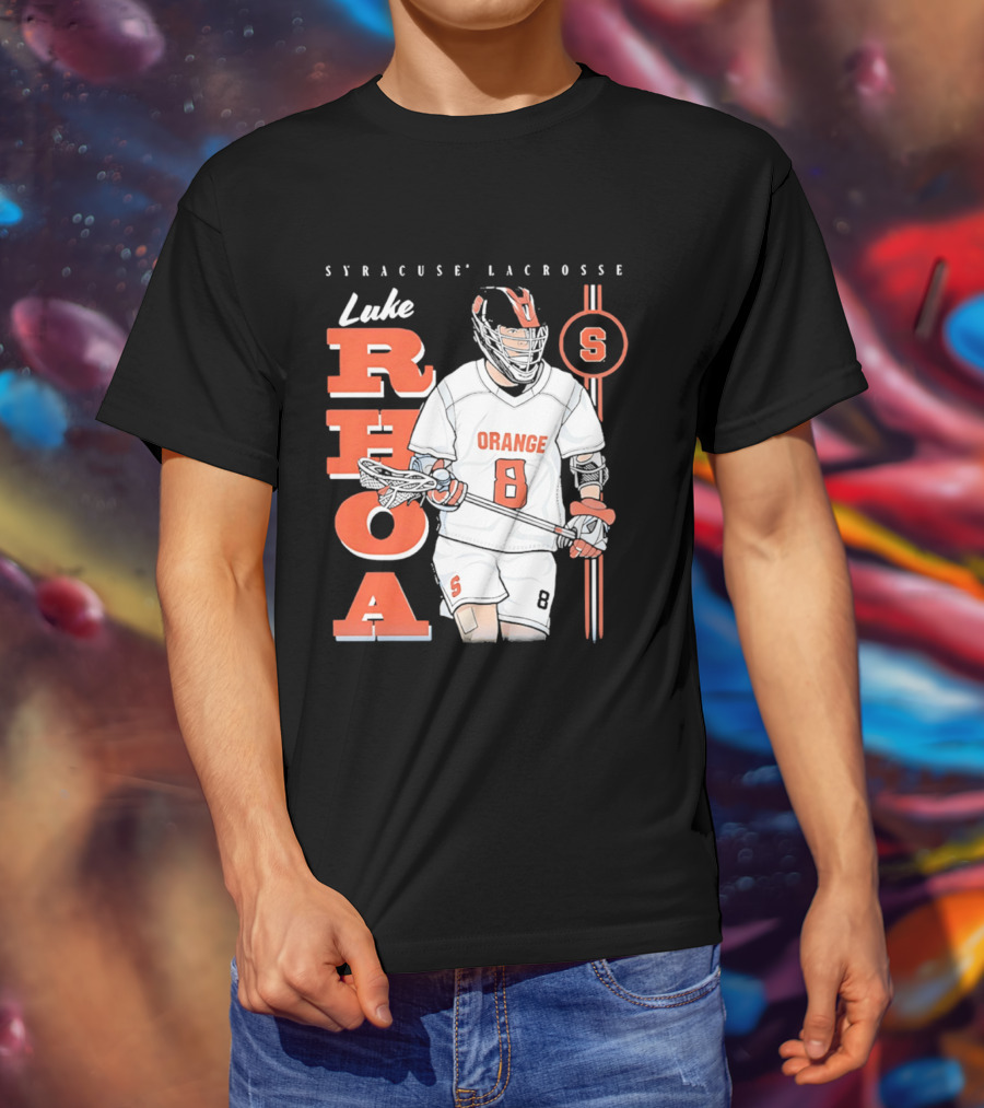 Luke Rhoa Syracuse Lacrosse Orange NCAA 8 T-Shirt