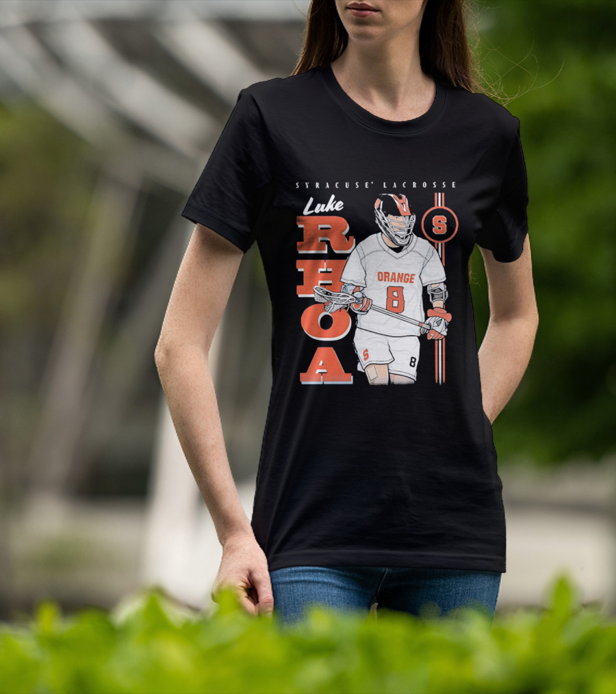 Luke Rhoa Syracuse Lacrosse Orange NCAA 8 T-Shirt