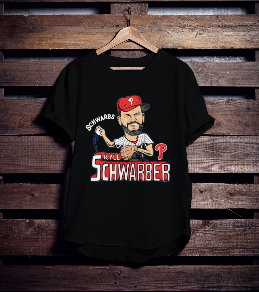 Philadelphia Phillies Kyle Schwarber Caricature Schwarbs Tri Blend T-Shirt