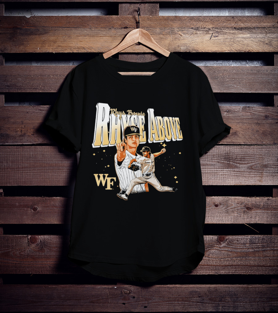 Rhys Bowie Wake Forest WF Baseball Rhys Above T-Shirt