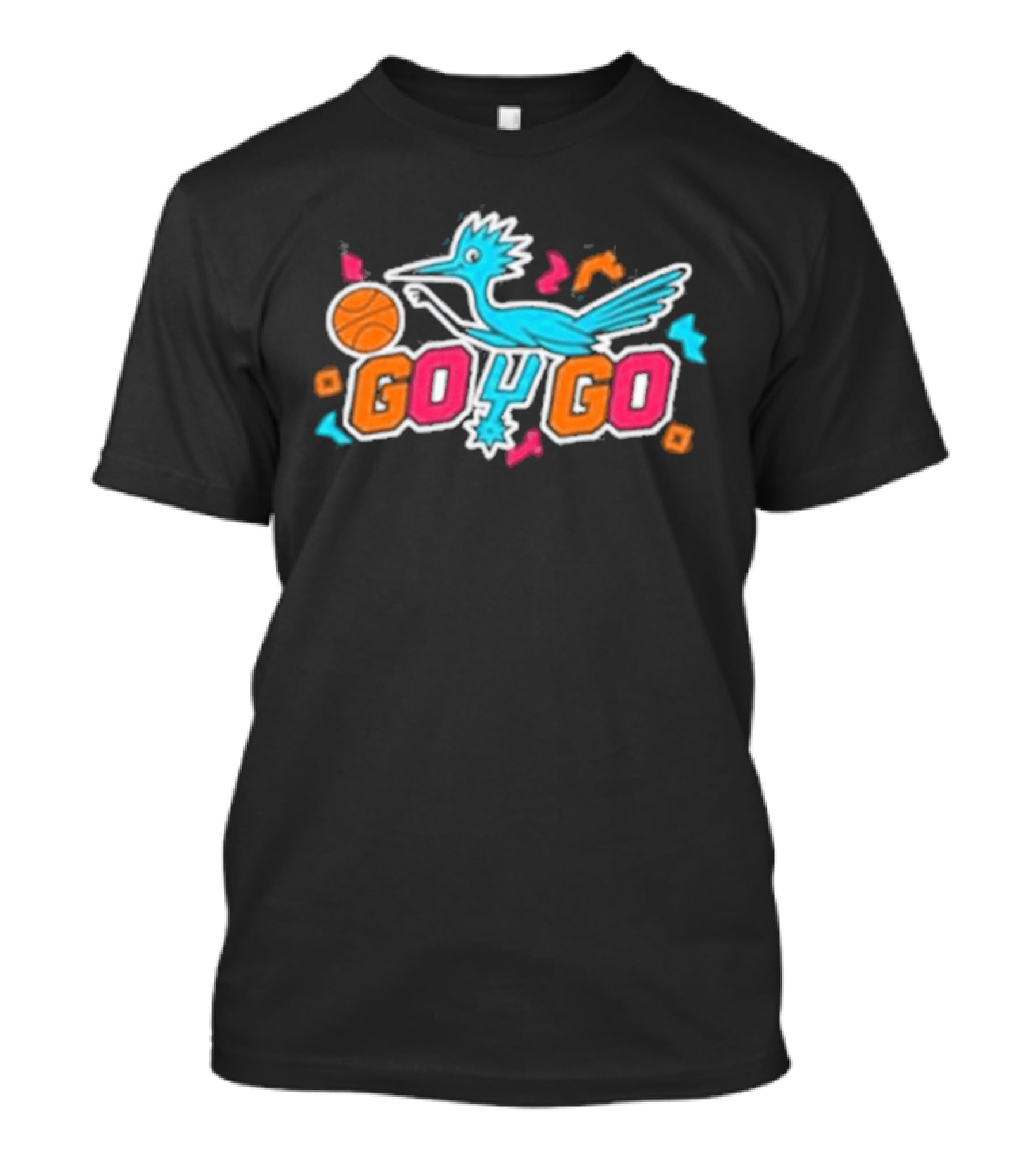 San Antonio Roadrunner Go Spurs Go Neon Fiesta Basketball T-Shirt