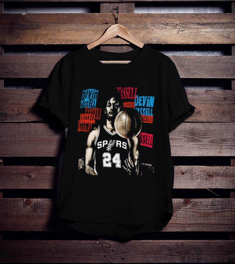 San Antonio Spurs Devin Vassell Number 24 Basketball Player T-Shirt