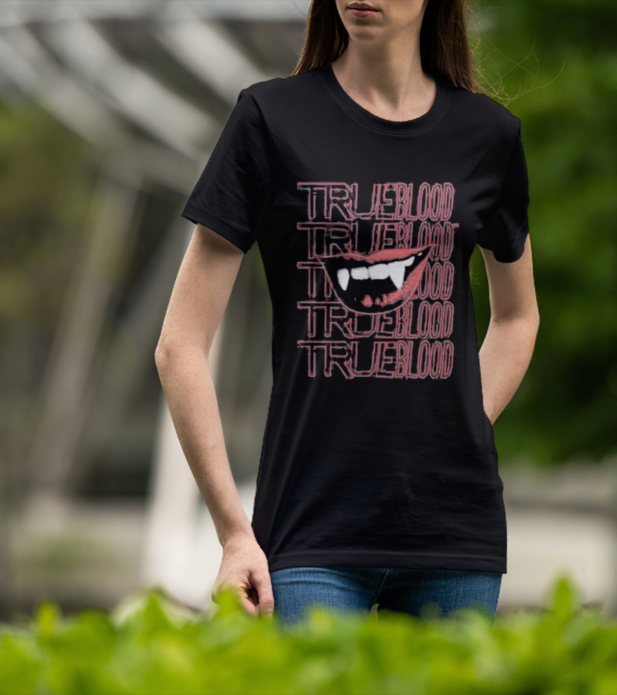 True Blood Vampire Fangs High Waisted Style Collection T-Shirt