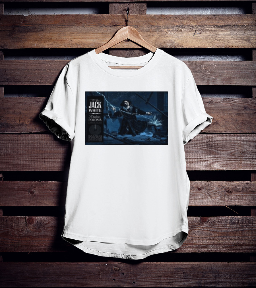Jack White Kraków Polonia Tour June 2 2026 With Lightning And Figure T-Shirt