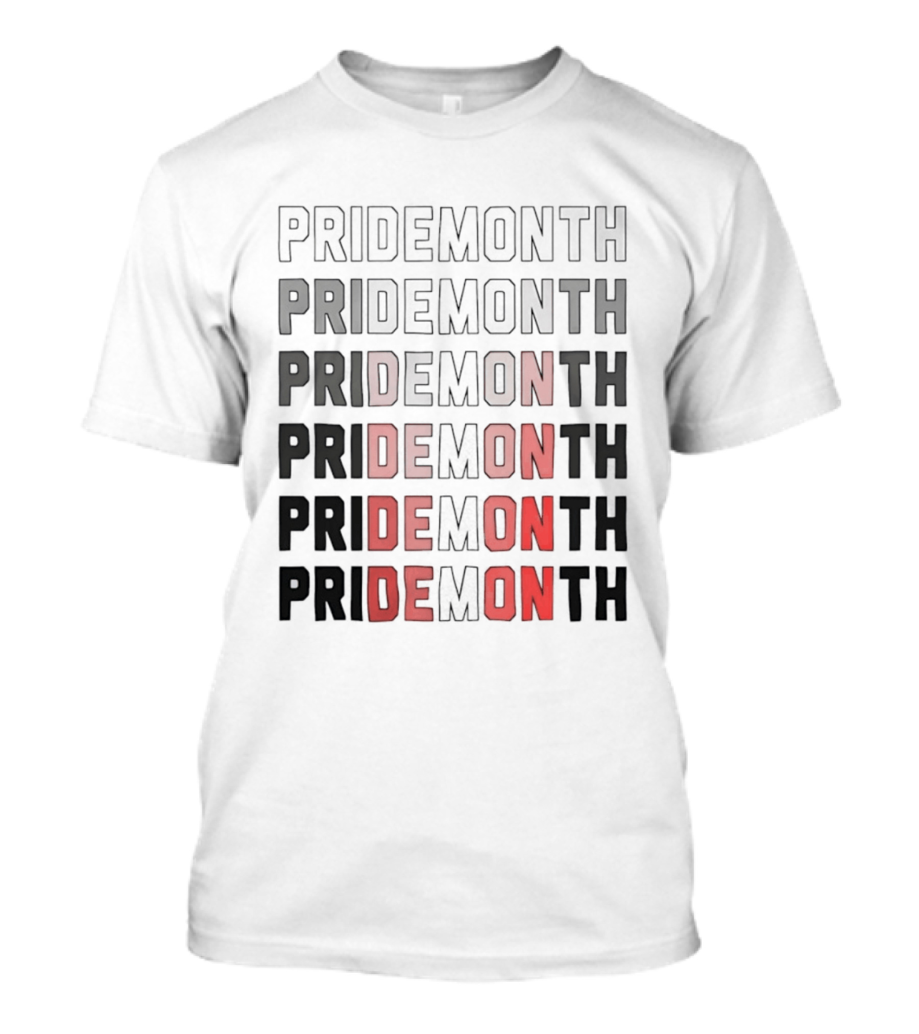 Pride Month Lesbian Flag Gradient Minimalist Rainbow DE Month T-Shirt