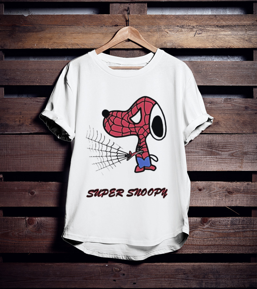 Super Snoopy Spider Man Mashup Pop Culture T-Shirt