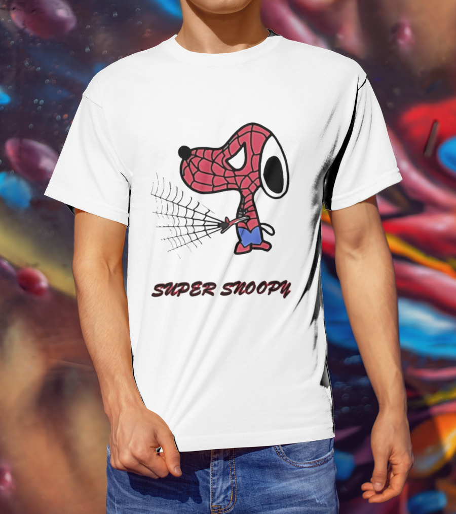 Super Snoopy Spider Man Mashup Pop Culture T-Shirt