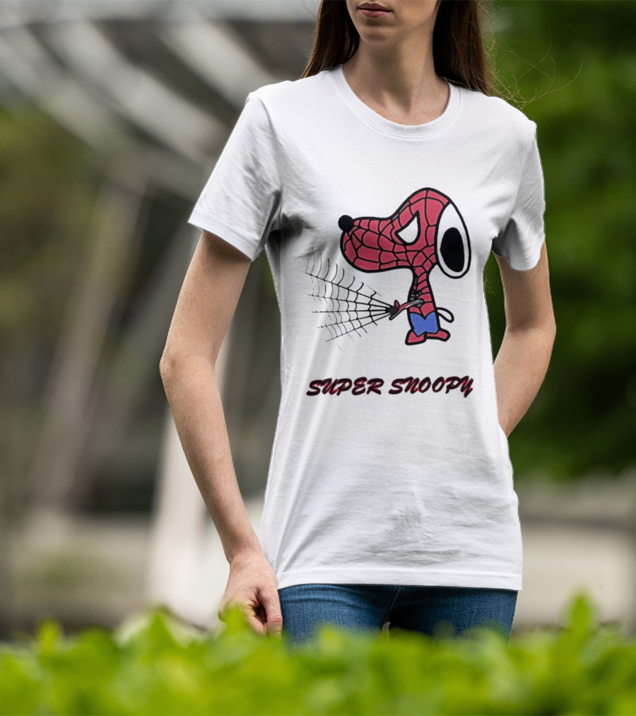 Super Snoopy Spider Man Mashup Pop Culture T-Shirt