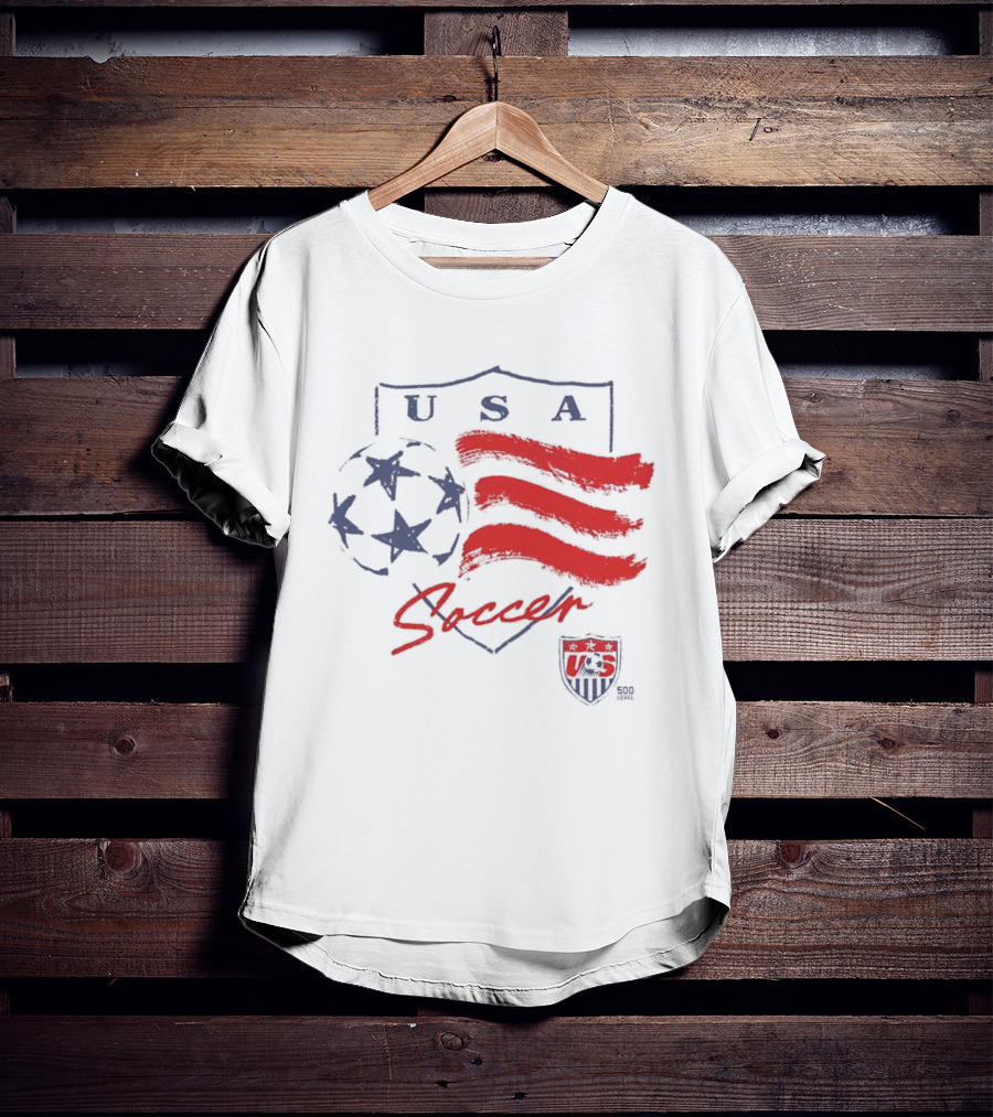 USA Soccer Federation Shield Stars And Stripes Football T-Shirt