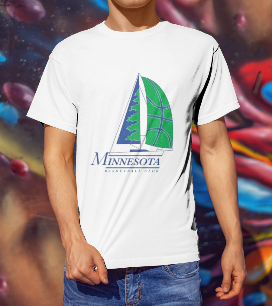 Minnesota Basketball Club Sailing Boat And Hoop T-Shirt