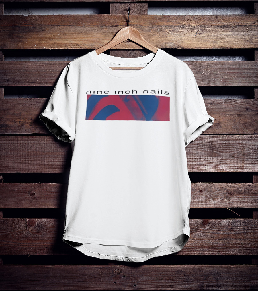 Nine Inch Nails Music Abstract Red Blue T-Shirt