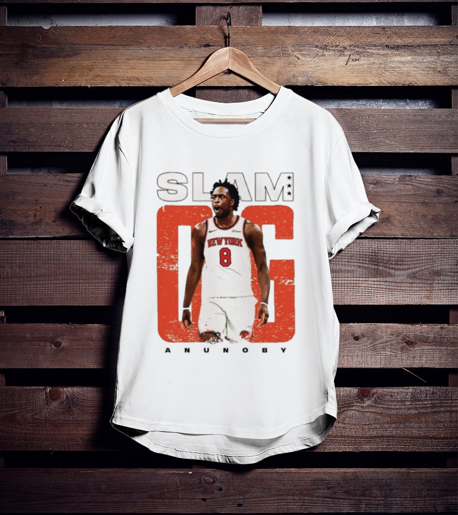 SLAM New York Knicks OG Anunoby NBA Basketball 8 T-Shirt