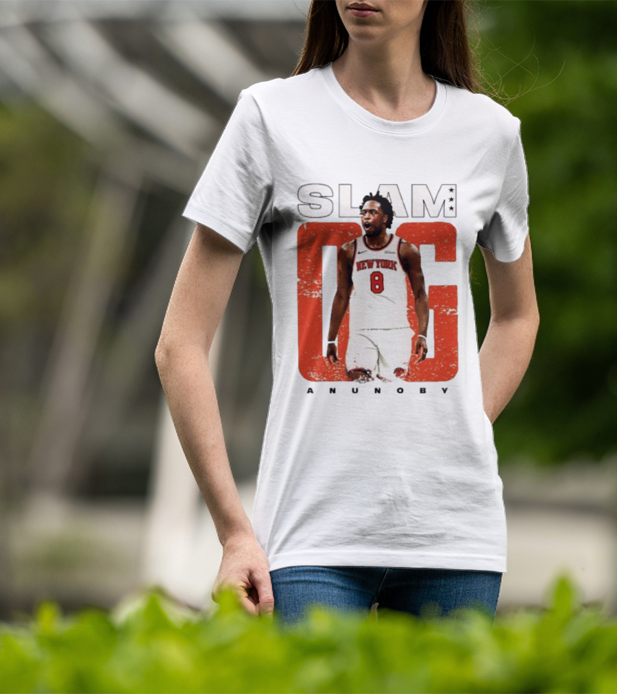 SLAM New York Knicks OG Anunoby NBA Basketball 8 T-Shirt