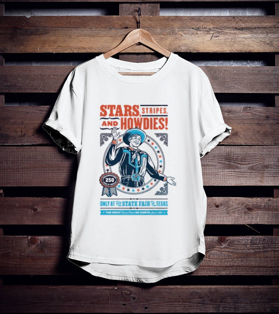 Stars Stripes And Midways State Fair Of Texas 2026 250 Big Tex Circle T-Shirt