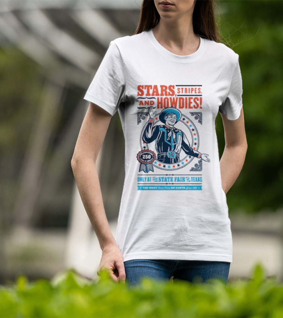 Stars Stripes And Midways State Fair Of Texas 2026 250 Big Tex Circle T-Shirt