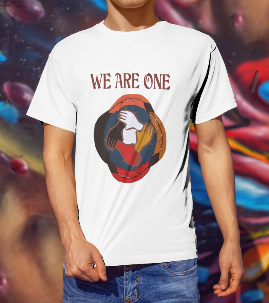 We Are One Unity Hands Feathers Orange Culture Heritage Collective T-Shirt