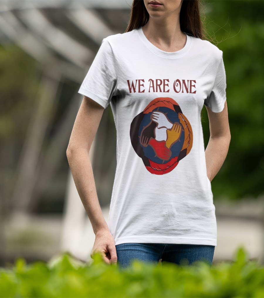 We Are One Unity Hands Feathers Orange Culture Heritage Collective T-Shirt
