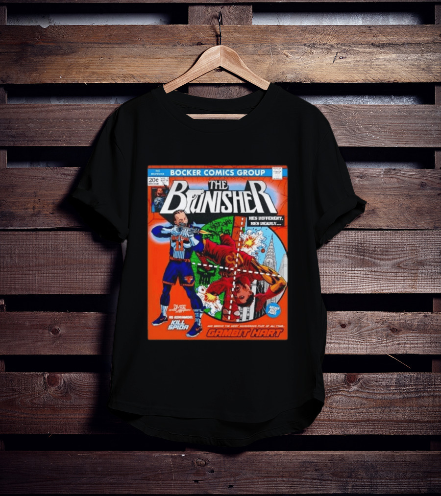 Bocker Comics Group The Brunisher Kill Spida Gambit Hart T-Shirt