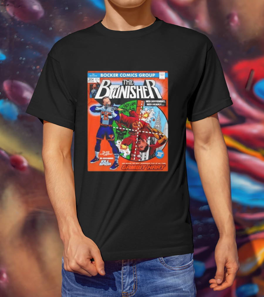 Bocker Comics Group The Brunisher Kill Spida Gambit Hart T-Shirt