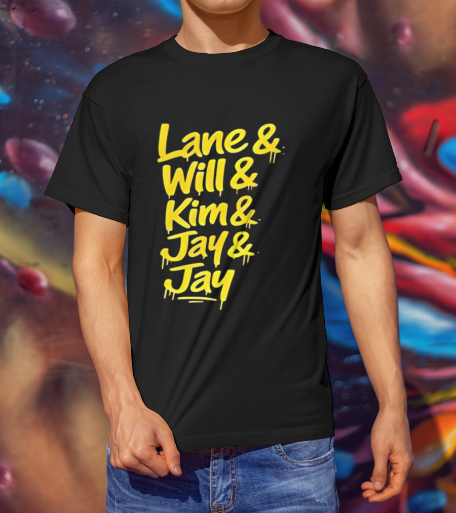 Lane Will Kim Jay Jay Graffiti Style Names T-Shirt