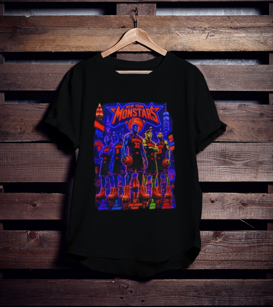 New York Monstars Space Jam Knicks Basketball T-Shirt