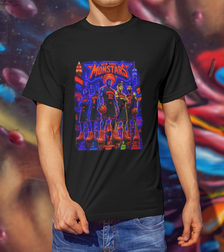 New York Monstars Space Jam Knicks Basketball T-Shirt