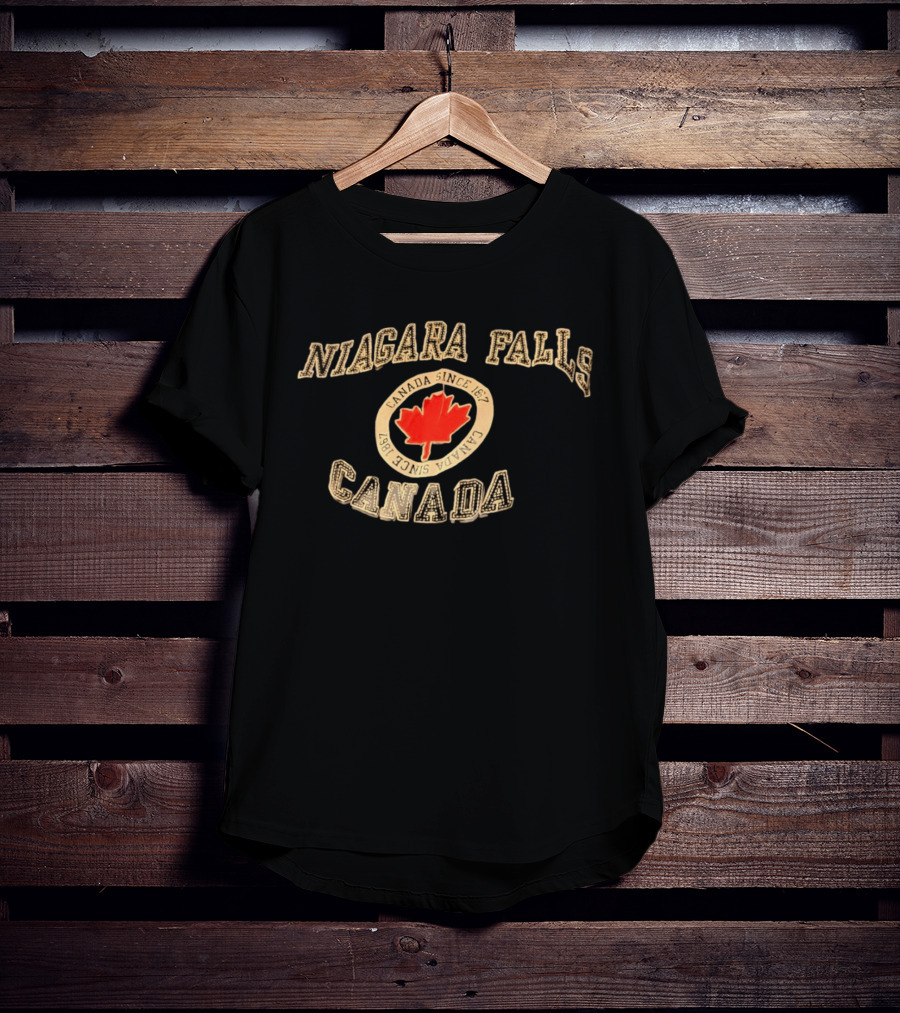 Niagara Falls Canada Maple Leaf Since 1867 Vintage Stitched T-Shirt