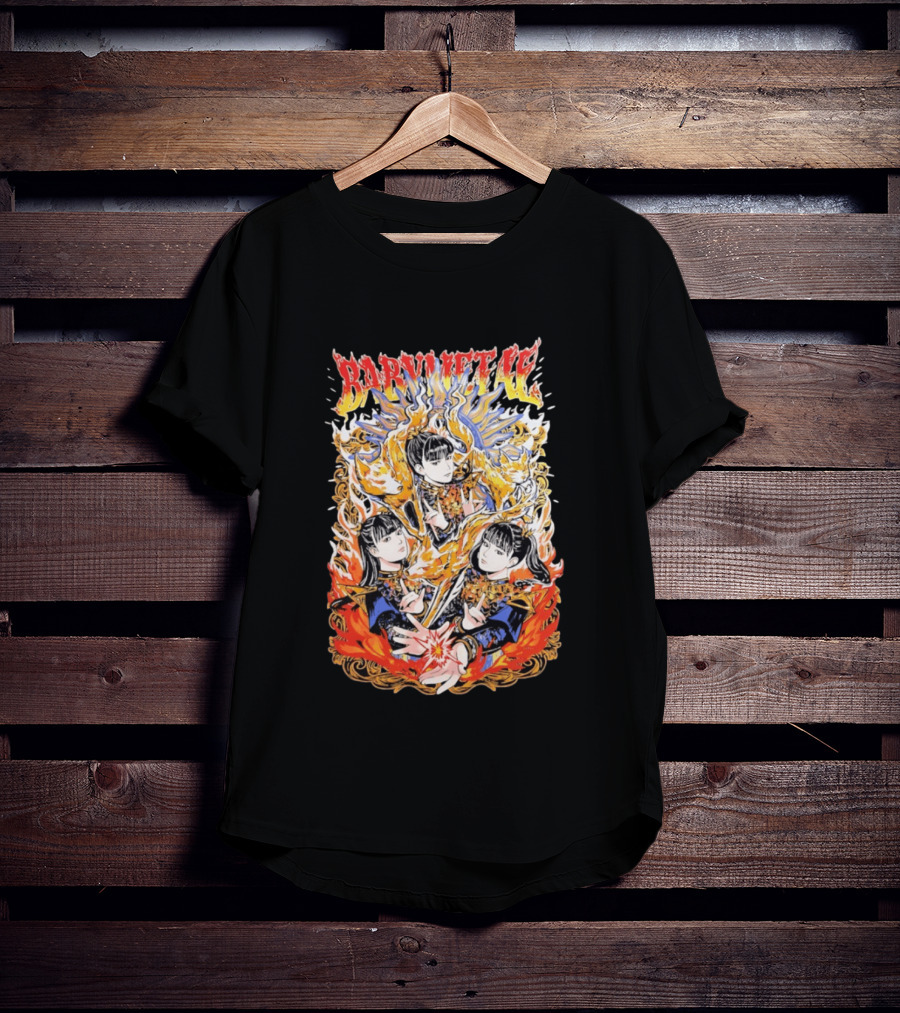 Babymetal Fox God Trio Flames Heavy Metal T-Shirt