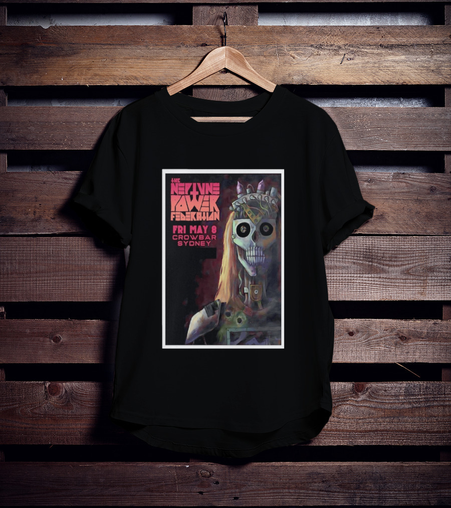 The Neptune Power Federation May 8 Crowbar Sydney Skull T-Shirt