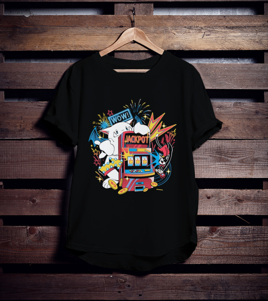 Final Fantasy Moogle Jackpot Slot Machine WOW Explosion T-Shirt