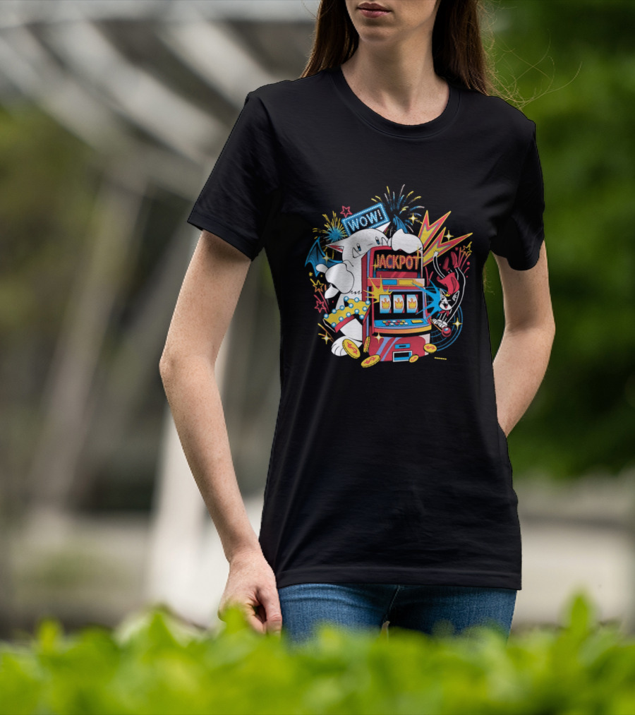 Final Fantasy Moogle Jackpot Slot Machine WOW Explosion T-Shirt