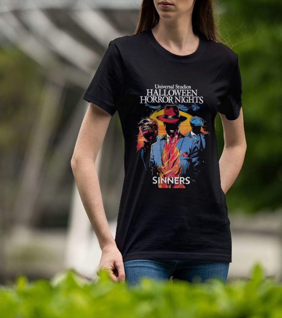 Universal Studios Halloween Horror Nights Sinners Horror Gangster T-Shirt