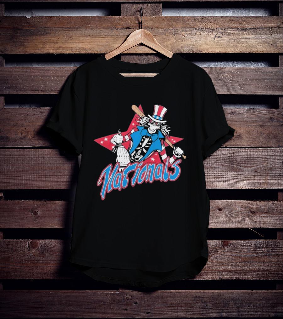 Washington Nationals Grateful Dead Uncle Sam Star Baseball Collaboration T-Shirt
