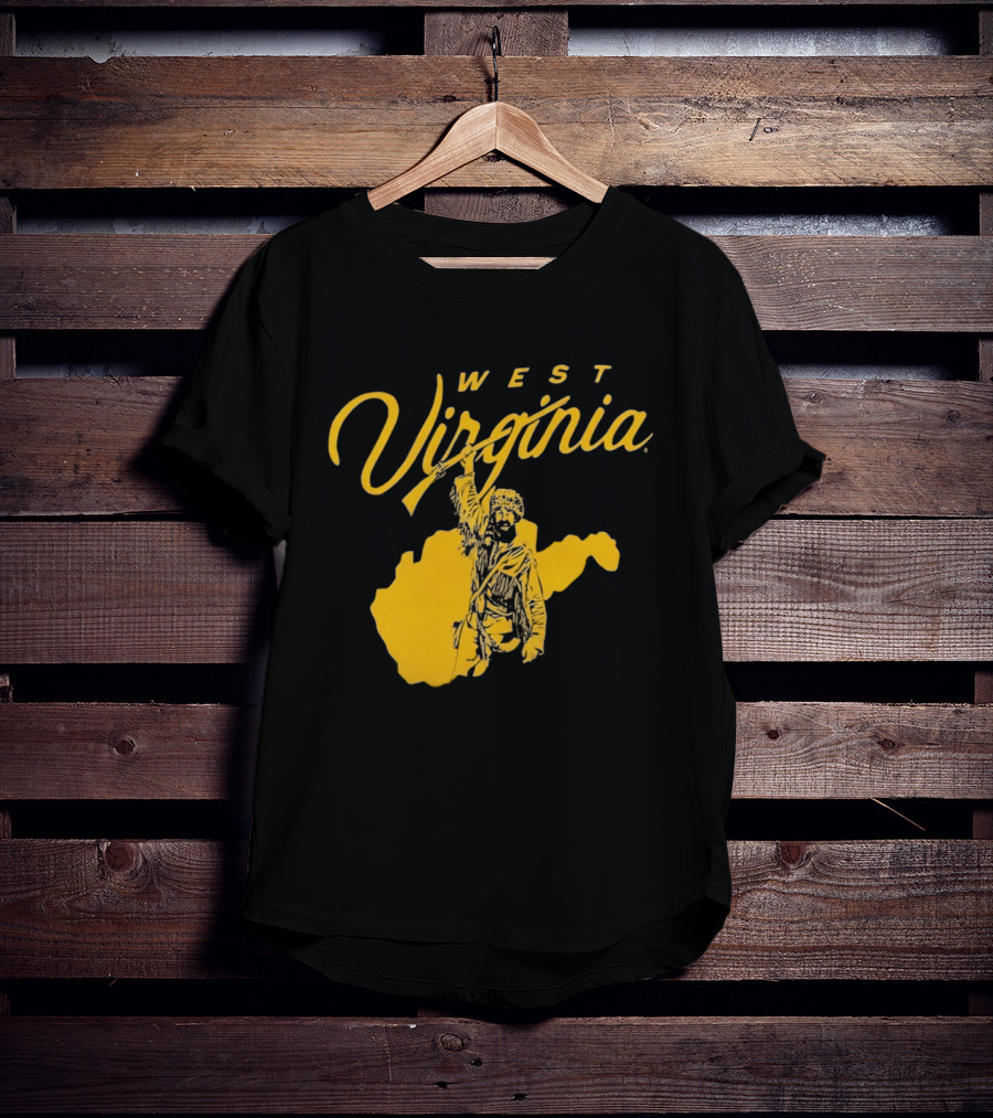 West Virginia Mountaineers State Outline Mountaineer T-Shirt