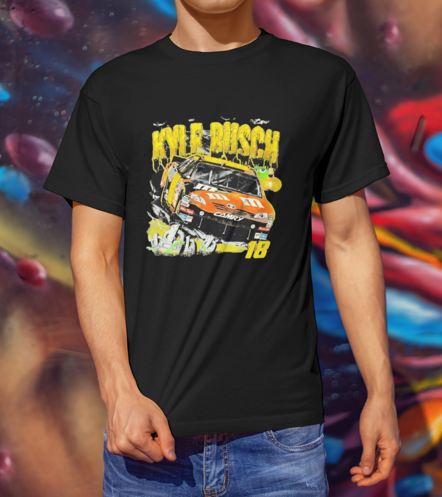 Kyle Busch M&M Racing 18 Zombie Halloween Car T-Shirt