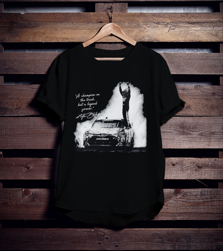 Kyle Busch Celebrating On Toyota Camry 18 NASCAR Cup Series Victory T-Shirt