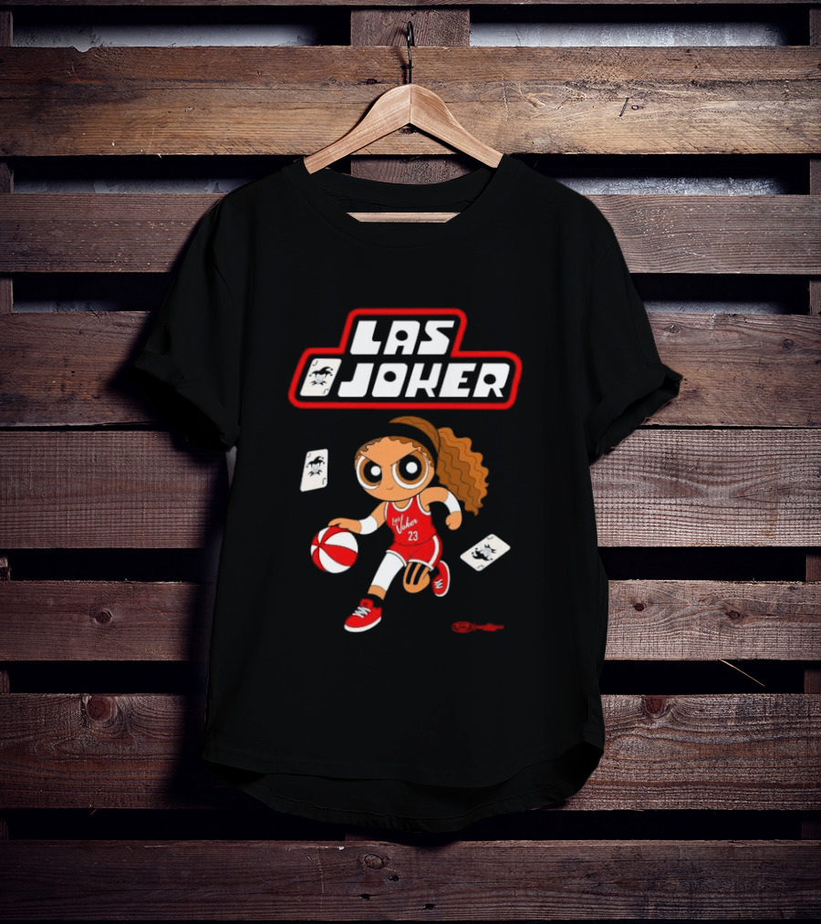 Las Joker 23 Basketball Character Red Number Cards T-Shirt