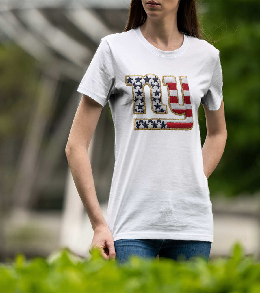 America 250 NY Giants Stars Stripes Hat T-Shirt