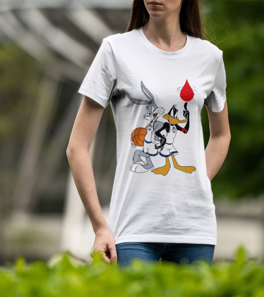 Looney Tunes Bugs Bunny Daffy Duck Tune Squad Basketball Spin T-Shirt