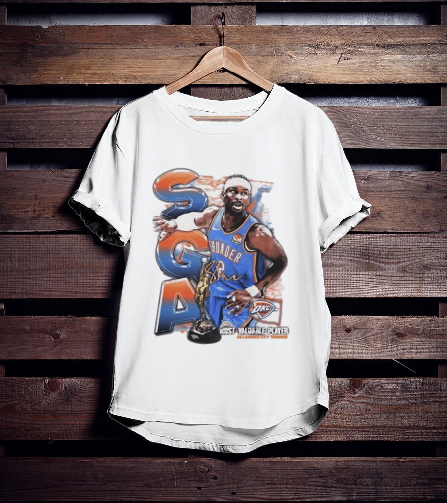 Shai Gilgeous Alexander SGA Oklahoma City Thunder Most Valuable Player T-Shirt