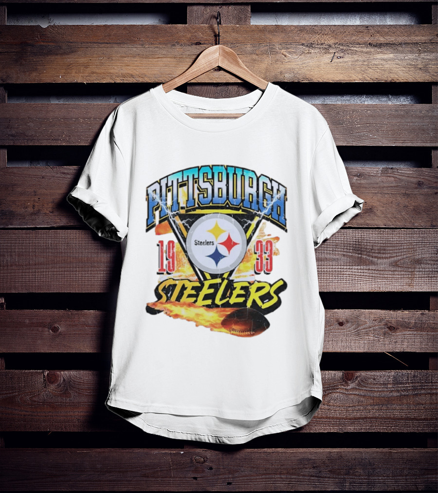 Pittsburgh Steelers 1933 Football Flame T-Shirt