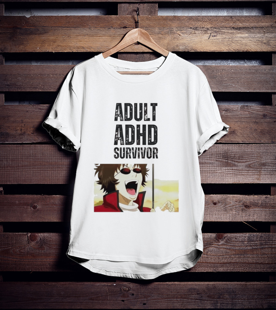 Sakamoto Tatsuma Anime Character Adult ADHD Survivor T-Shirt