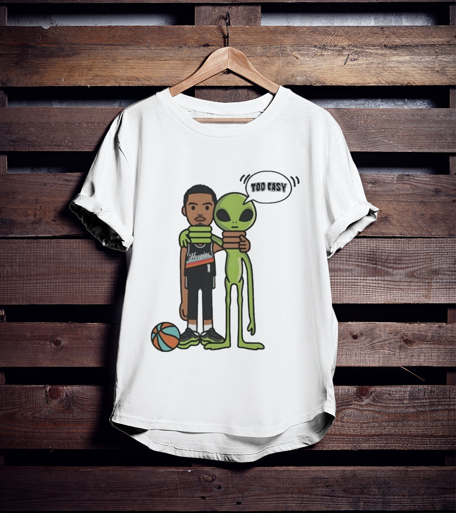 Too Easy Victor Wembanyama Hooping Alien San Antonio Spurs NBA Basketball T-Shirt
