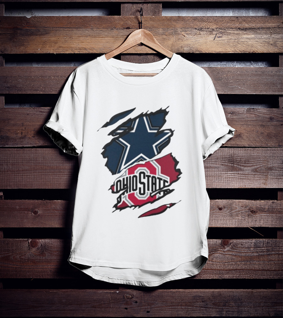 Dallas Cowboys Ohio State Buckeyes Men's Dual Rip T-Shirt