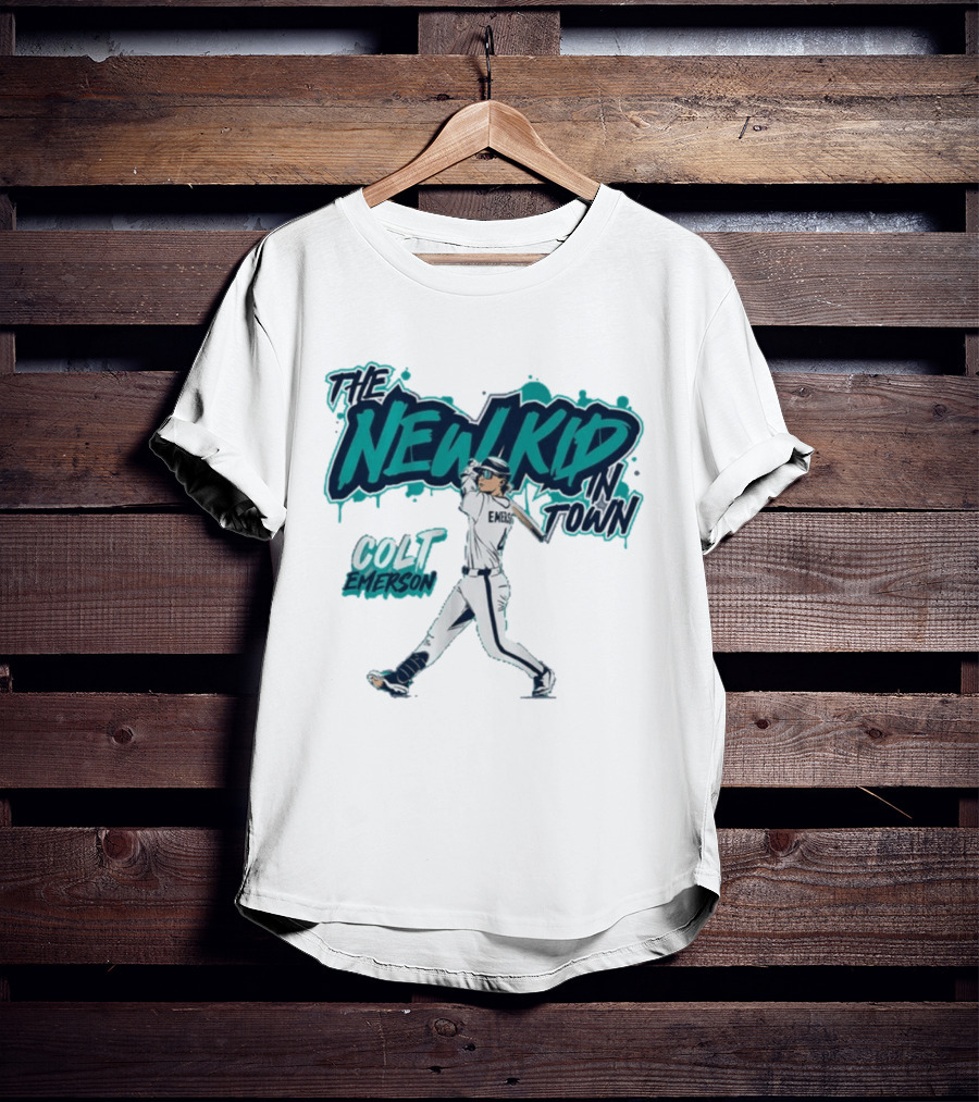 Seattle Mariners Colt Emerson The New Kid In Town MLB Baseball T-Shirt