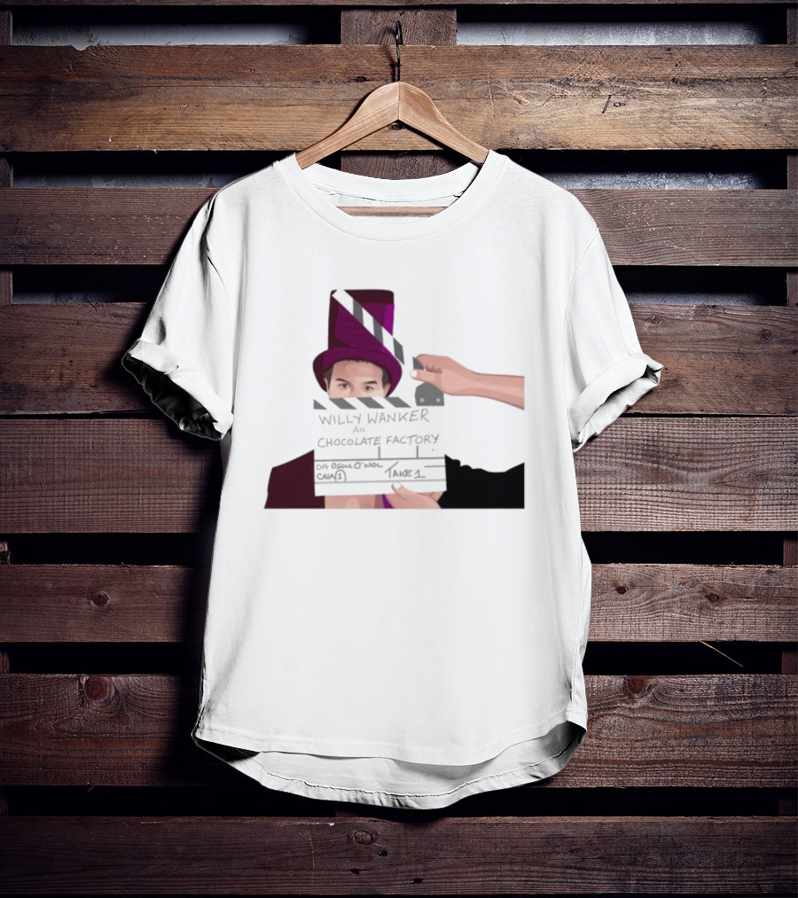 Max And Paddy Willy Wanker Chocolate Factory Movie Scene Take 1 T-Shirt
